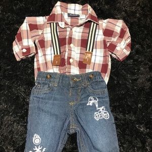 NWOT 2pc Children’s Place Denim Set 0-3M